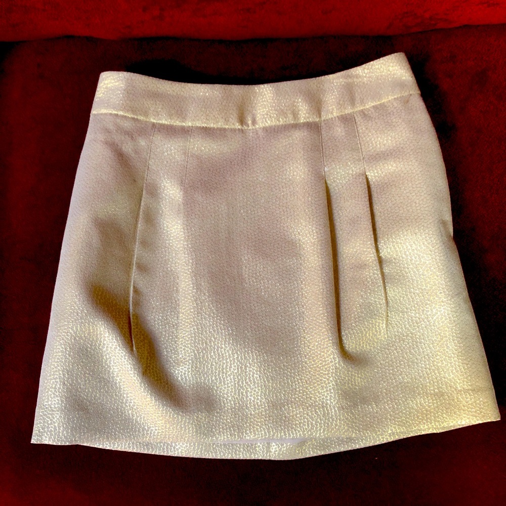EUC. Shimmery gold mini skirt. Banana Republic.